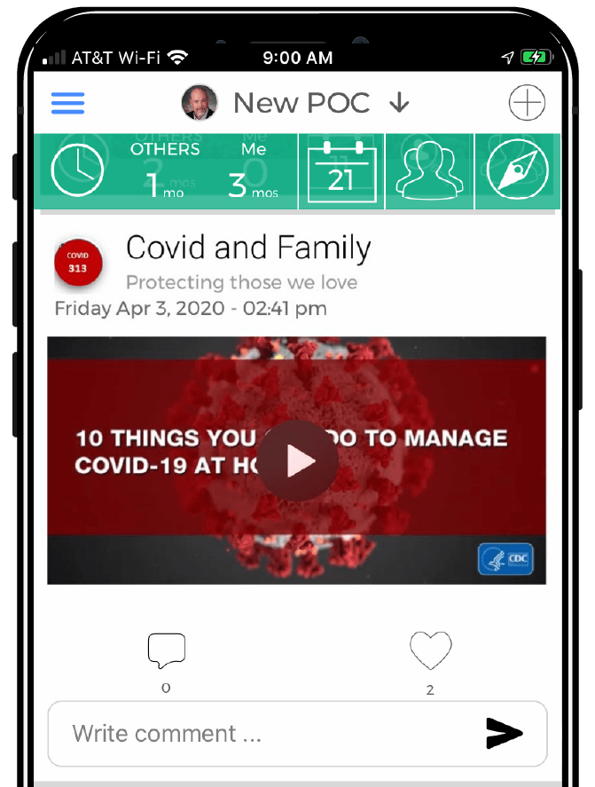 Covid content on genusWall image